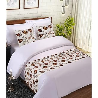 Velvet Quilted Bed Runner with Cushion Covers Set of 3 | Luxury Hotel Style Bed Decor | Anti Slip Soft Mattress Runner for Double Bed