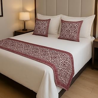 Taupe Pinch Bed Runner
